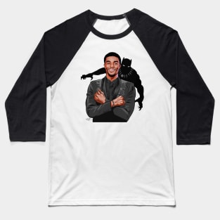 Chadwick Boseman - An illustration by Paul Cemmick Baseball T-Shirt